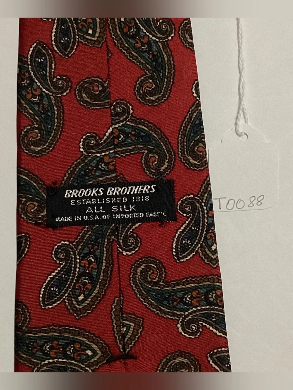 VTG Brooks Brothers All Silk Paisley Tie